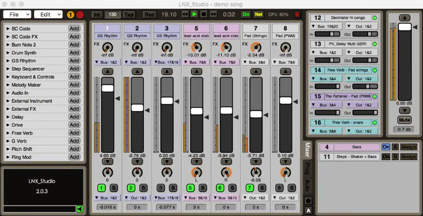 LNX Studio free alternative to FL Studio