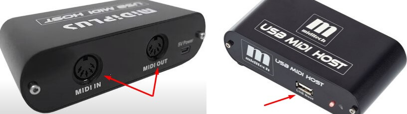 5-pin MIDI and USB connector Hubs for MIDI keyboards in  fl studio 20