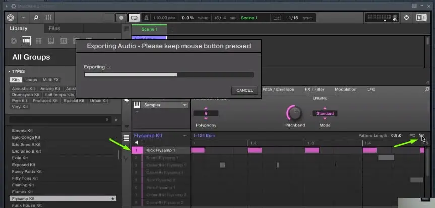 Exporting MIDI audio with Maschine to FL Studio 20