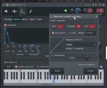Step 2: Using the synthesizer and mixer with a MIDI controller