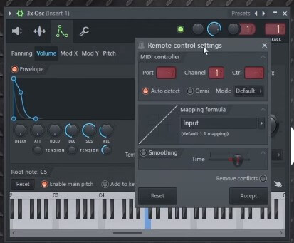 Step 2: Using the synthesizer and mixer with a MIDI controller