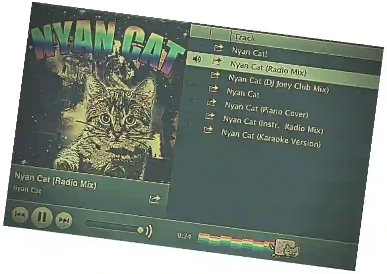 Nyan cat Spotify easter egg